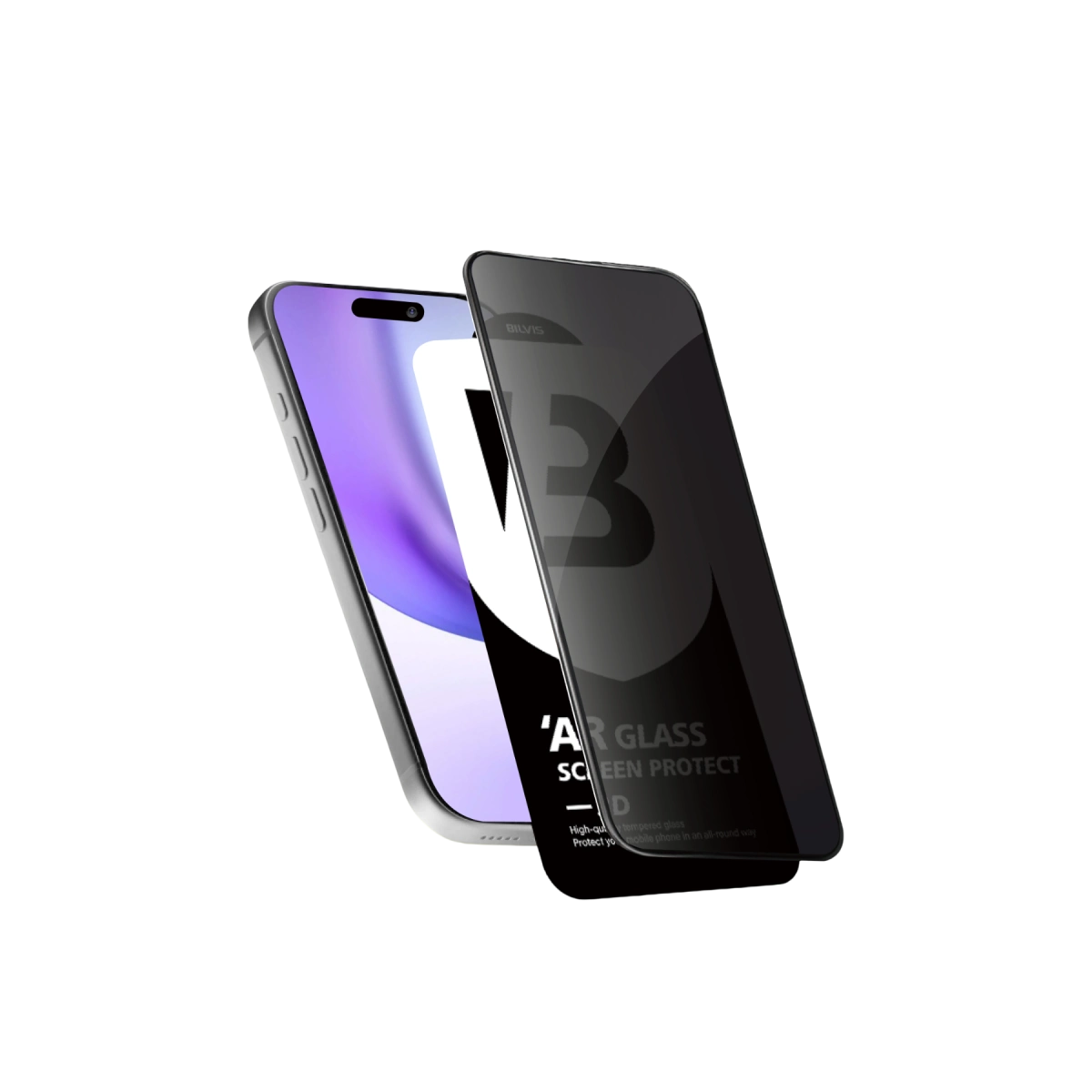 İphone 17 Bilvis 5d Privacy Diamond Hayalet Cam Ekran Koruyucu