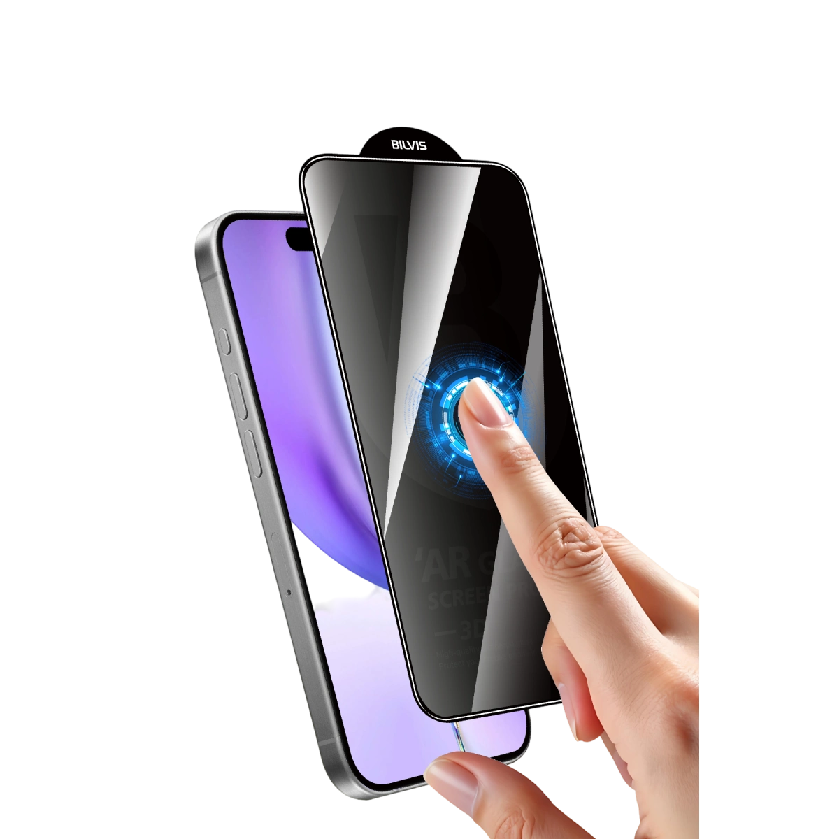 İphone 17 Bilvis 5d Privacy Diamond Hayalet Cam Ekran Koruyucu