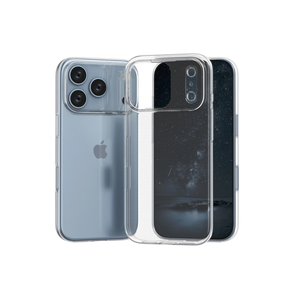 İphone 17 Pro Max Lüx Şeffaf Silikon - Şeffaf