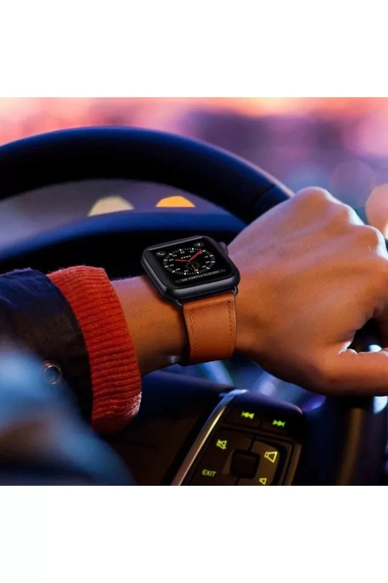 Newface Apple Watch 38mm Kr415 Luaz Deri Kordon - Kahverengi