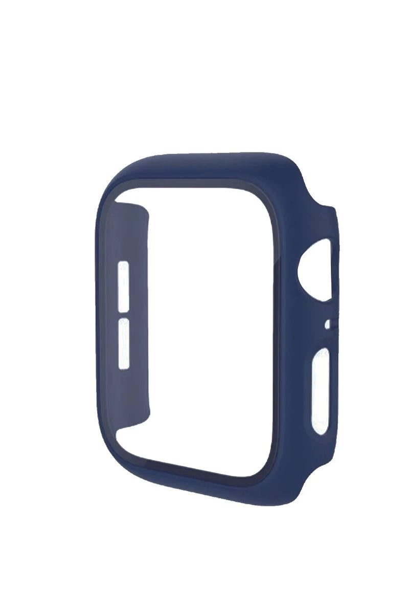 Newface Apple Watch 42mm Camlı Kasa Ekran Koruyucu - Mavi