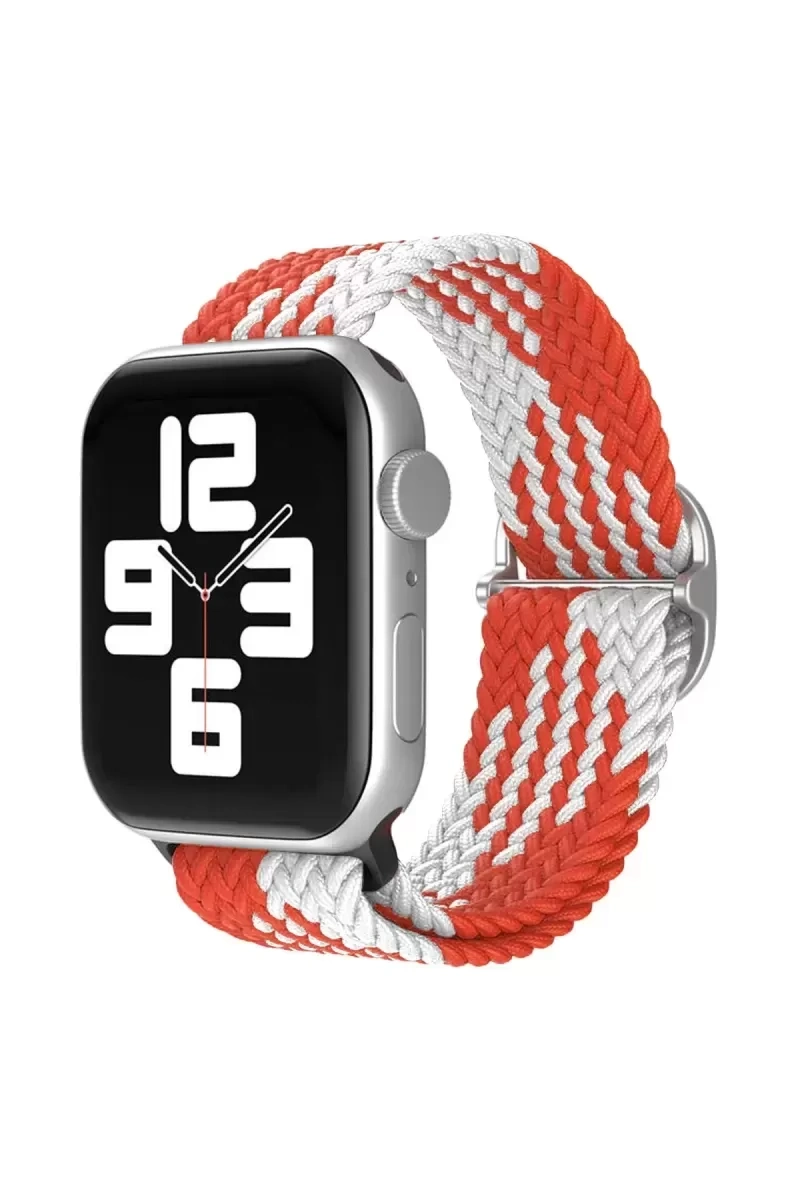 Newface Apple Watch 42mm Star Kordon - Beyaz-kırmızı