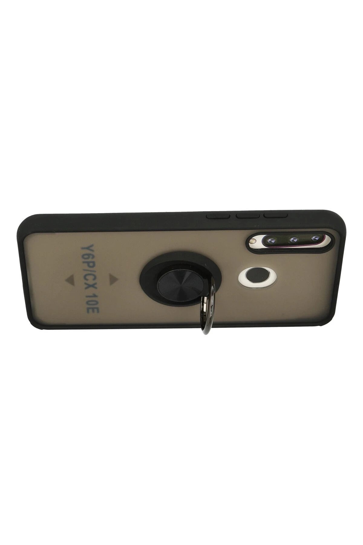 Newface Huawei Y6P Kılıf Montreal Yüzüklü Silikon Kapak - Siyah