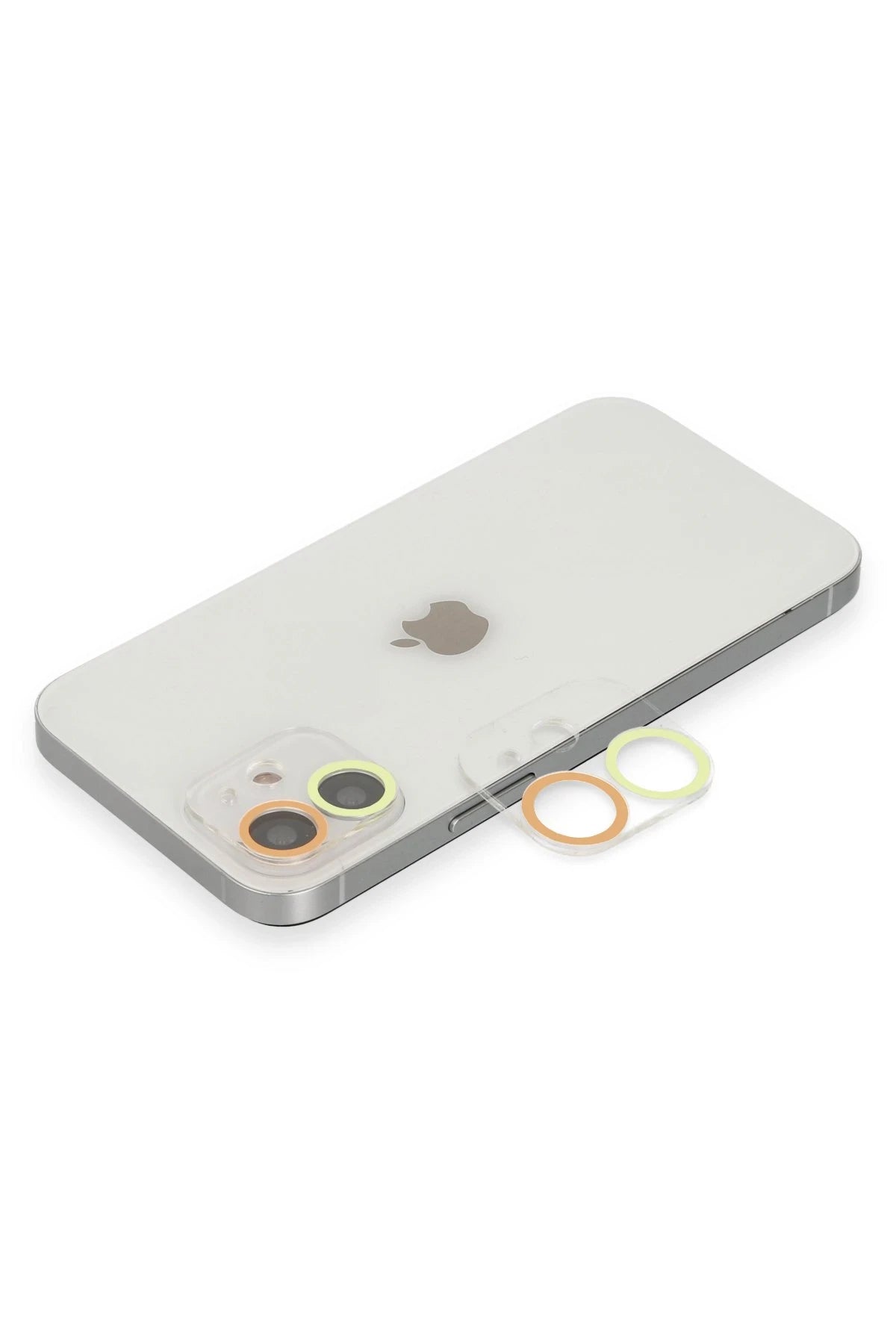 Newface Apple iPhone 11 Renkli Kamera Lens Koruma Cam - Sarı-Turuncu