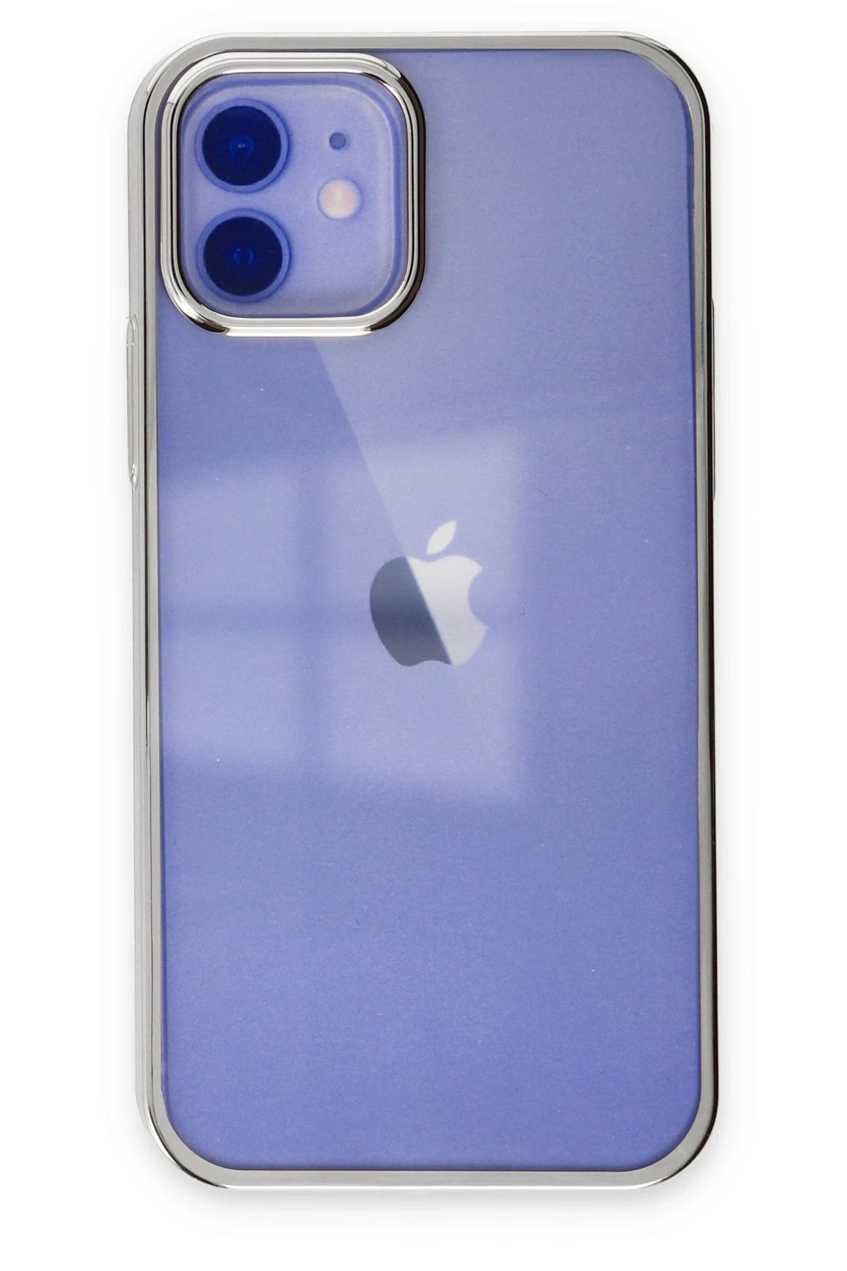 Newface Apple iPhone 12 Kılıf Element Silikon - Gümüş