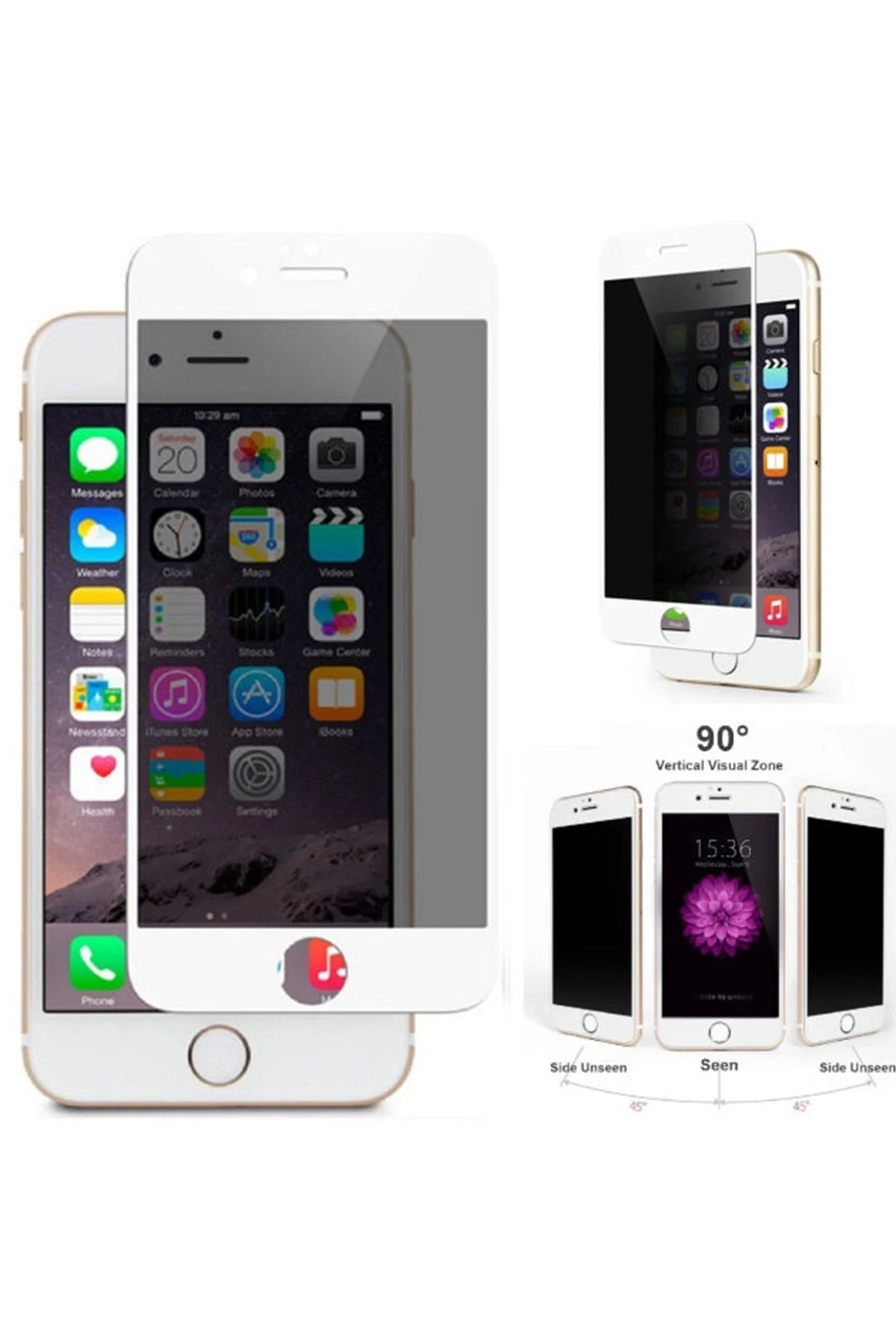 Newface Apple iPhone 12 Mini Bilvis 3D Anti Peeping Hayalet Cam Ekran Koruyucu