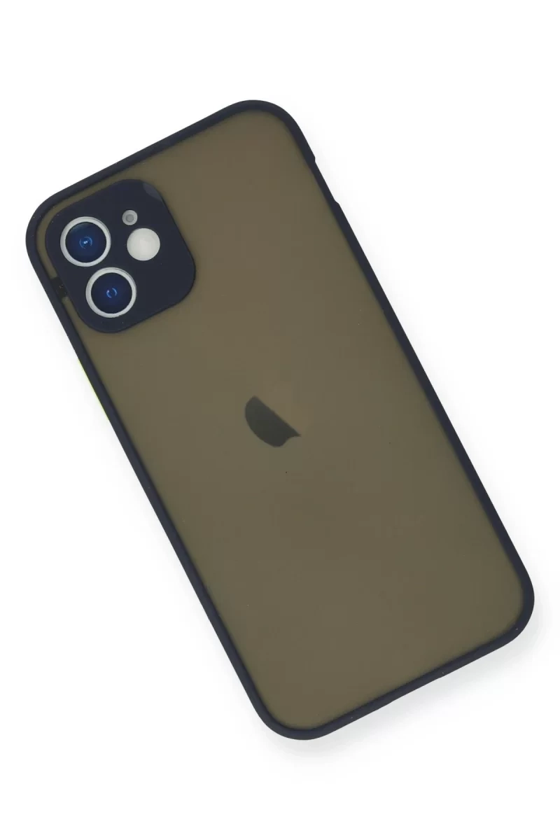Newface İphone 12 Mini Kılıf Montreal Silikon Kapak - Lacivert