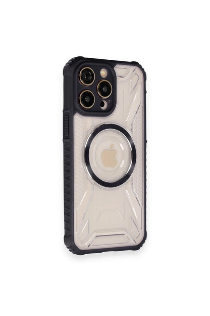 Newface Apple iPhone 12 Pro Max Kılıf Prag Magneticsafe Kapak - Siyah