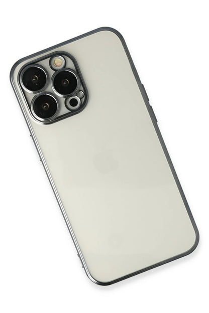 Newface Apple iPhone 13 Pro Max Kılıf Razer Lensli Silikon - Siyah