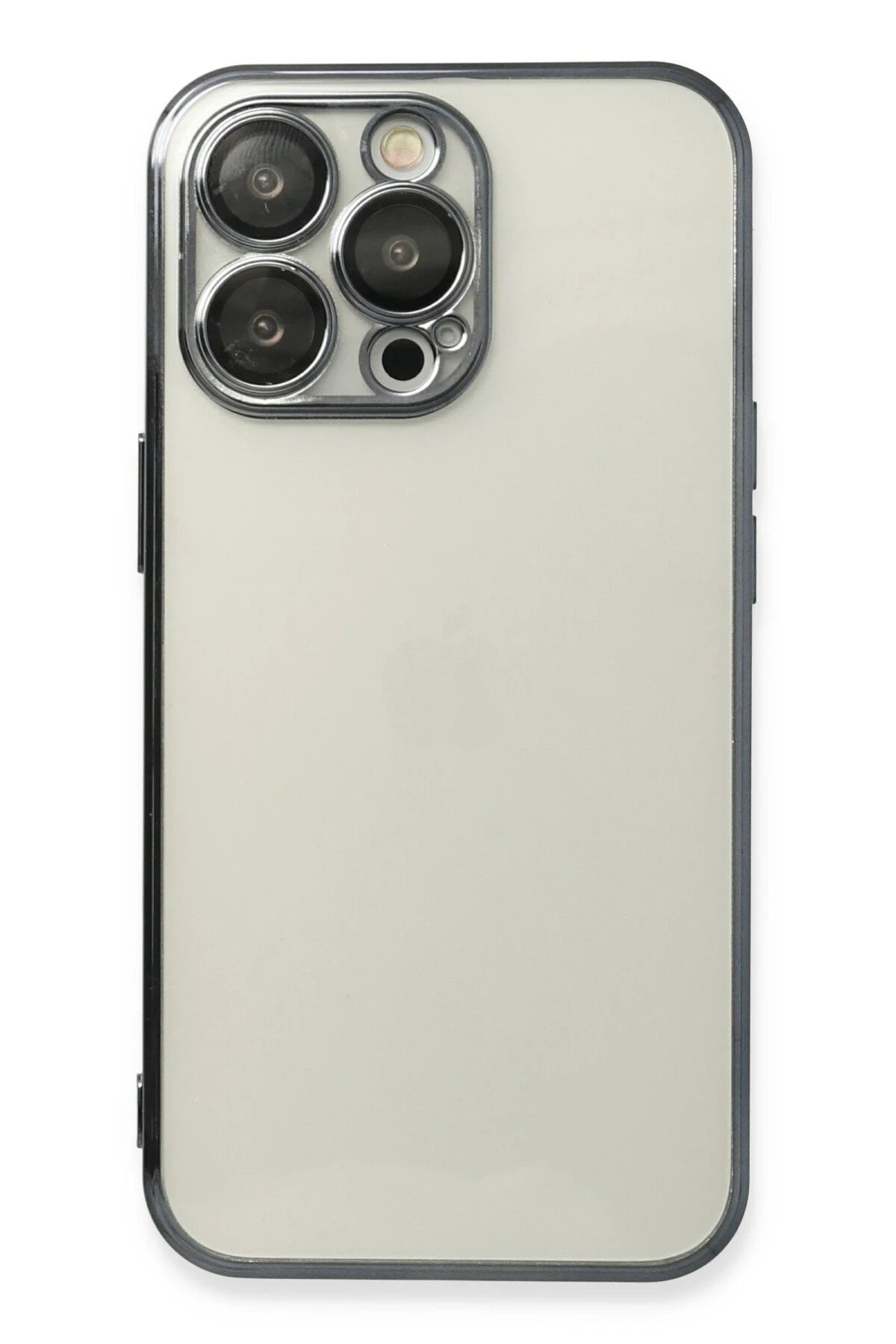Newface Apple iPhone 13 Pro Max Kılıf Razer Lensli Silikon - Siyah