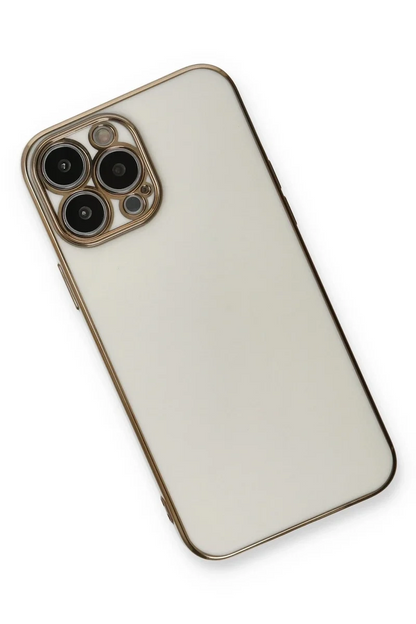 Newface İphone 13 Pro Max Kılıf Volet Silikon - Beyaz