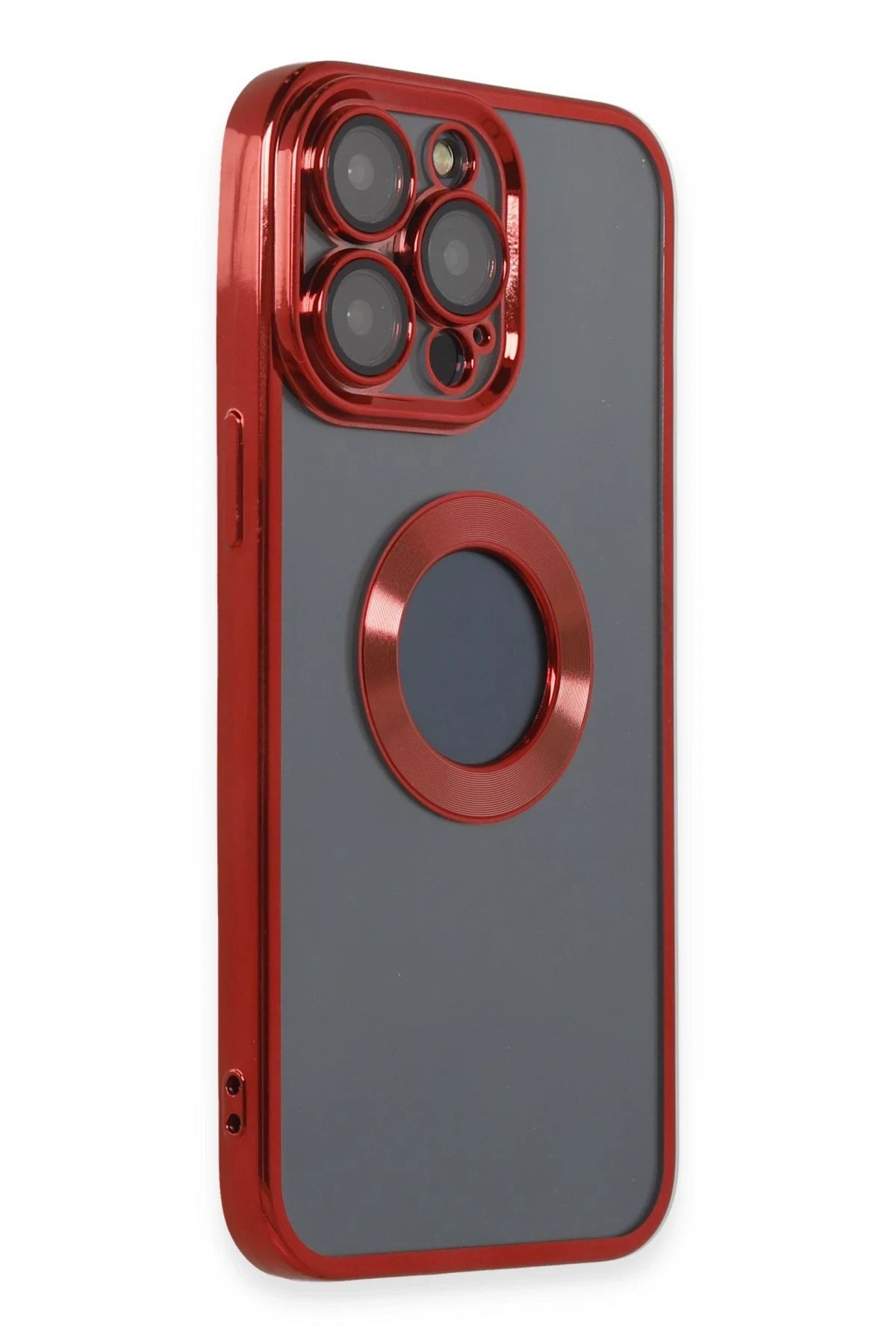 Newface Apple iPhone 14 Pro Kılıf Slot Silikon - Kırmızı