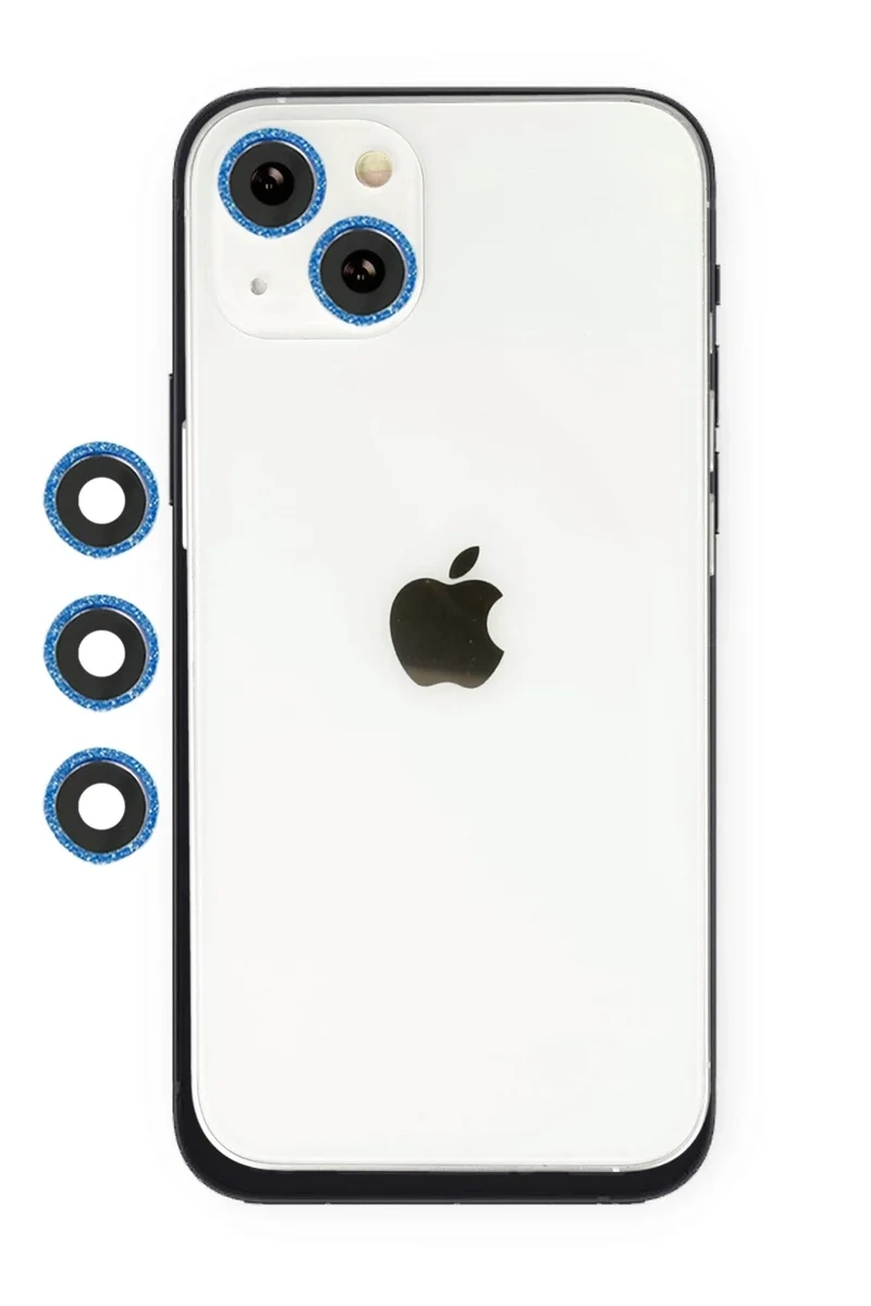 Newface İphone 14 Shine Kamera Lens - Mavi