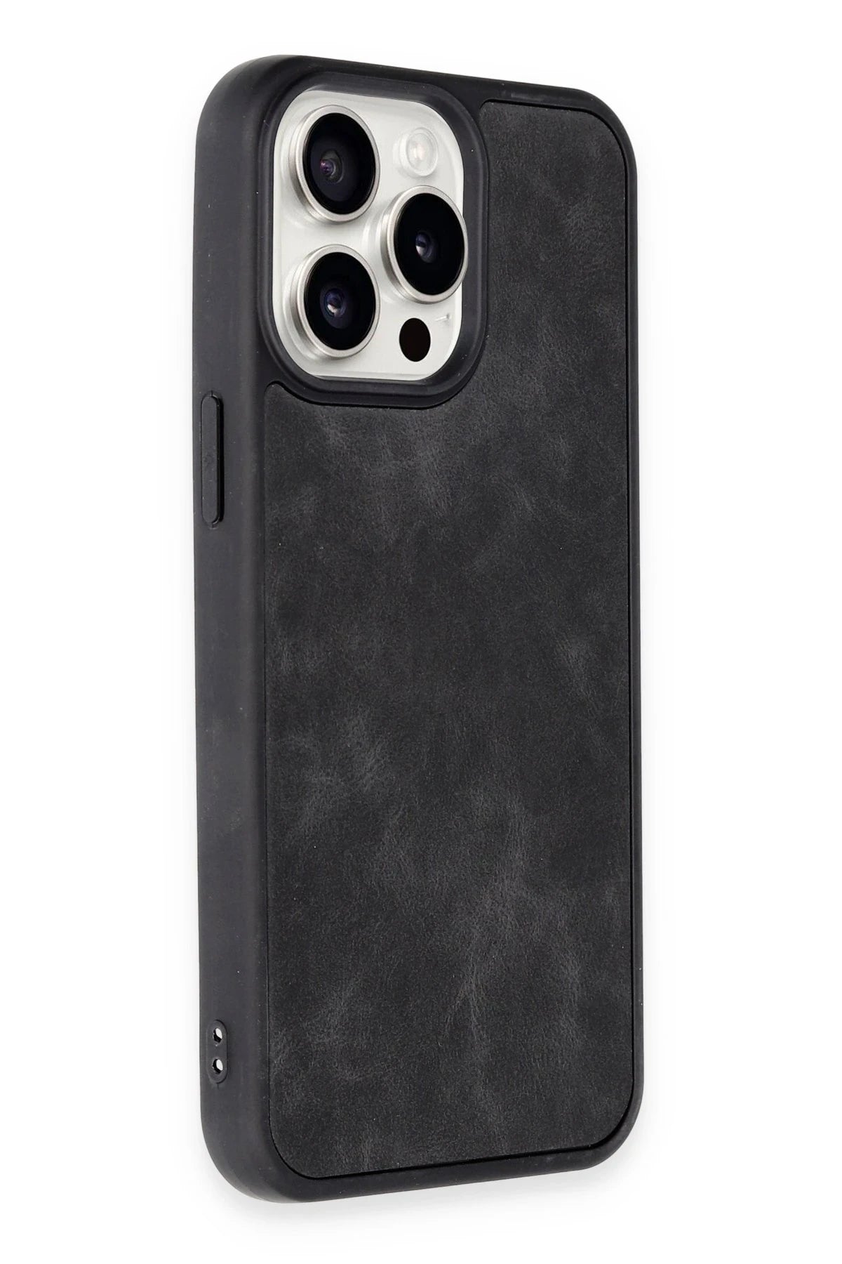 Newface Apple iPhone 15 Pro Kılıf Aras Deri Kapak - Siyah