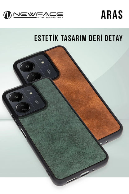 Newface Apple iPhone 15 Pro Kılıf Aras Deri Kapak - Siyah