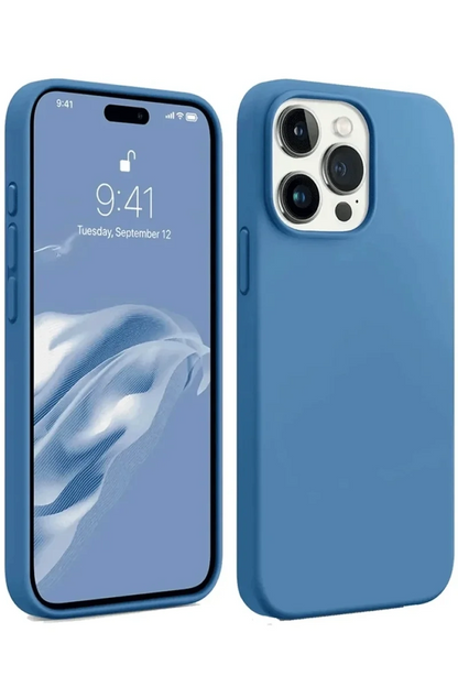 Newface İphone 15 Pro Kılıf First Silikon - Mavi