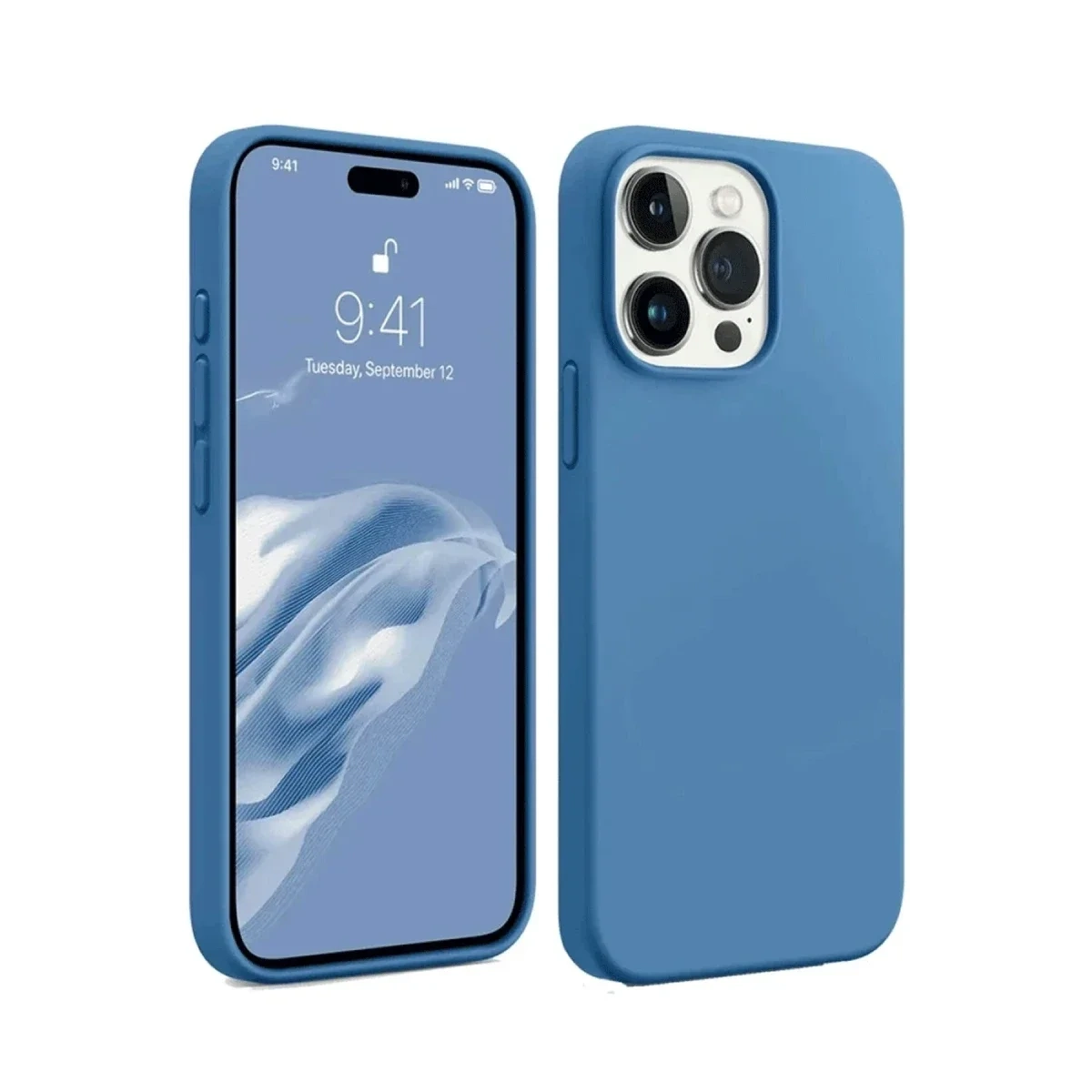 Newface İphone 15 Pro Kılıf First Silikon - Mavi