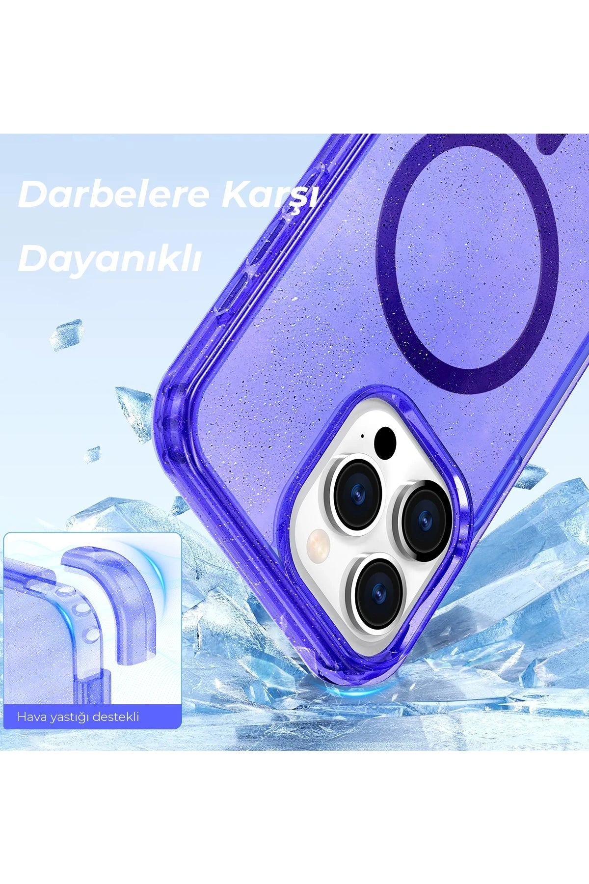 Newface Apple iPhone 15 Pro Kılıf Star Magsafe Kapak - Siyah