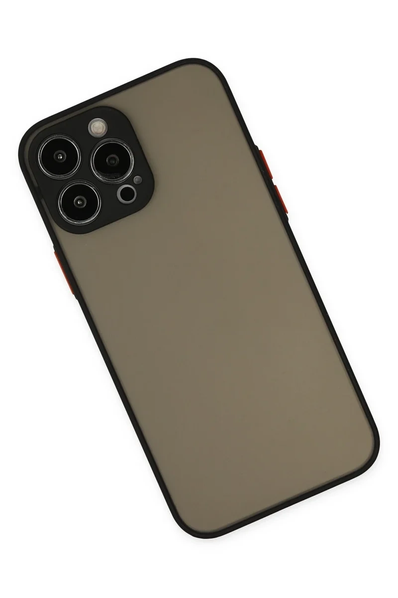 Newface İphone 15 Pro Kılıf Montreal Silikon Kapak - Siyah