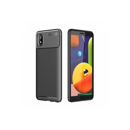 Newface Samsung Galaxy A01 Core Kılıf Auto Focus Karbon Kapak - Siyah