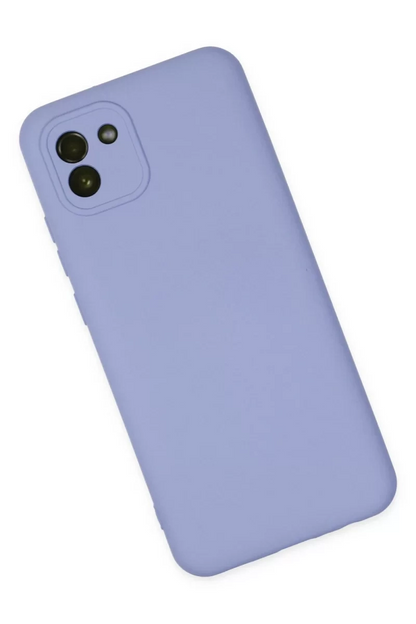 Newface Samsung Galaxy A03 Kılıf Nano İçi Kadife Silikon - Lila