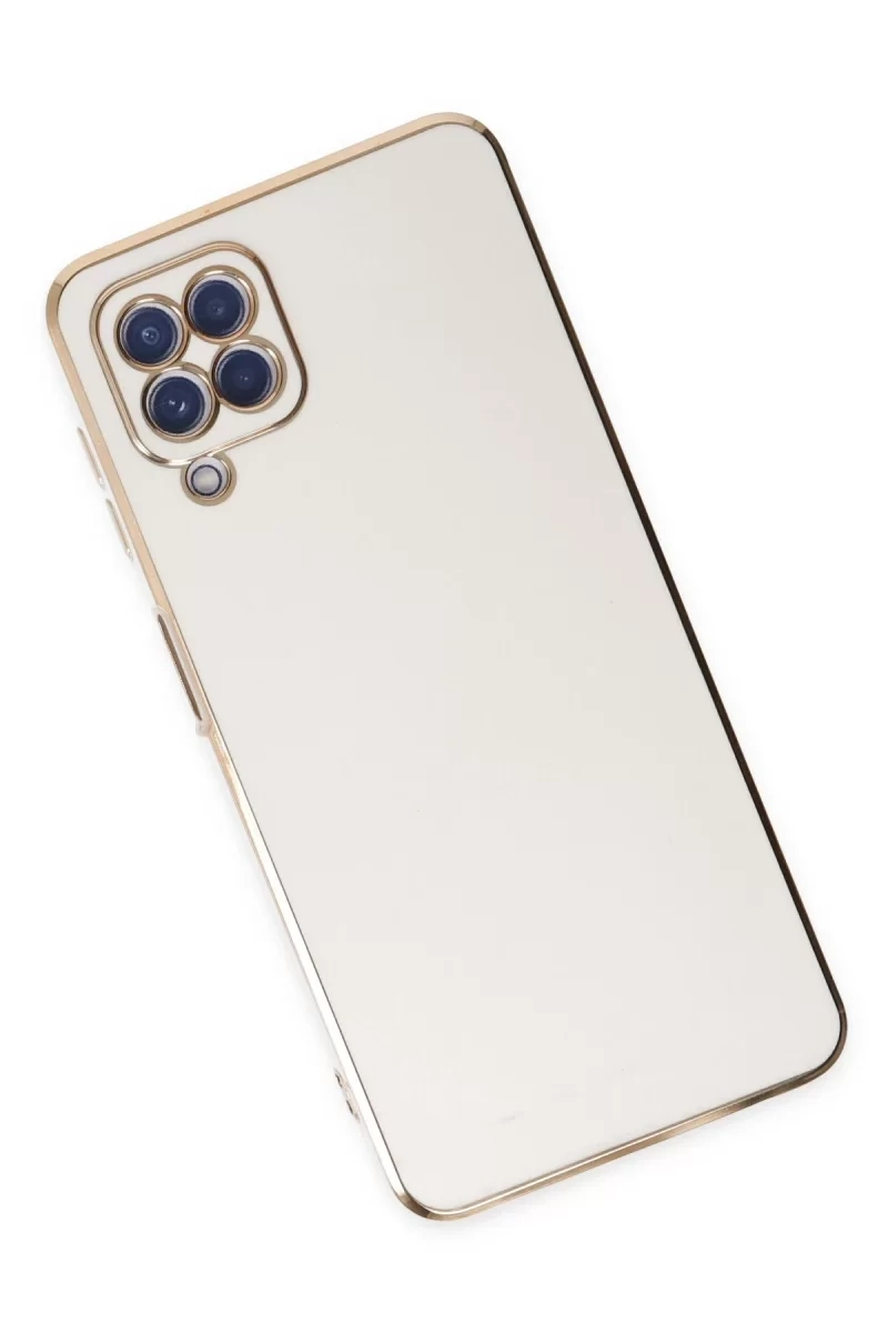 Newface Samsung Galaxy A12 Kılıf Volet Silikon - Beyaz