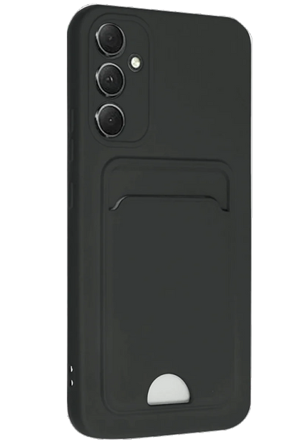 Newface Samsung Galaxy A16 5g Kılıf Kelvin Kartvizitli Silikon - Siyah