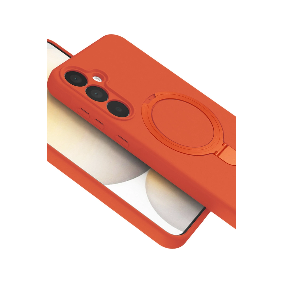 Samsung Galaxy A25 5g Regal Magsafe Standlı Kapak - Turuncu