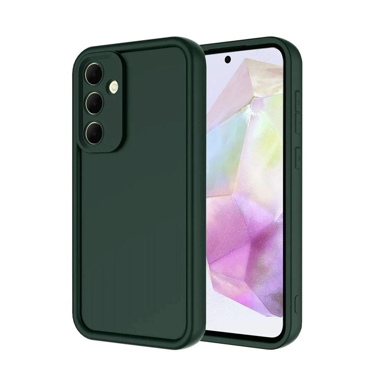 Newface Samsung Galaxy A56 Kılıf Viera Silikon - Koyu Yeşil