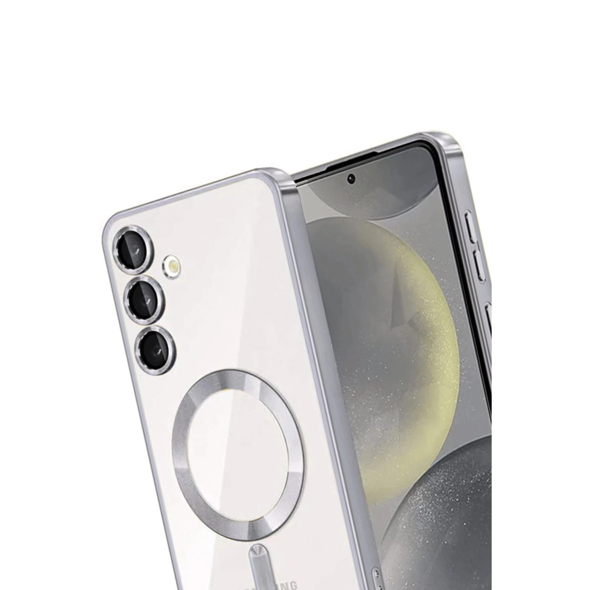 Samsung Galaxy A56 Kross Magneticsafe Kapak - Gümüş