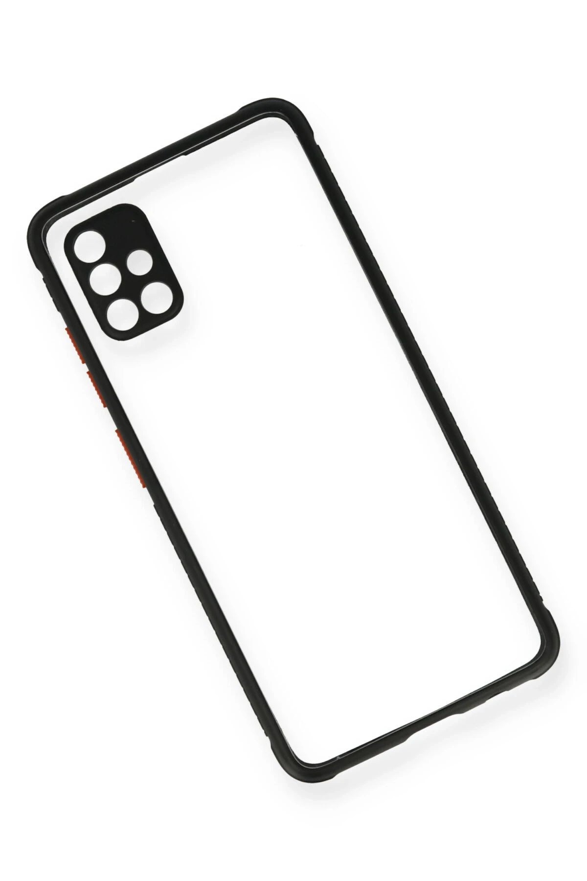 Newface Samsung Galaxy A71 Kılıf Miami Şeffaf Silikon - Siyah