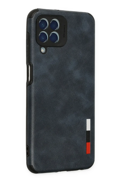 Newface Samsung Galaxy M33 Kılıf Loop Deri Silikon - Lacivert