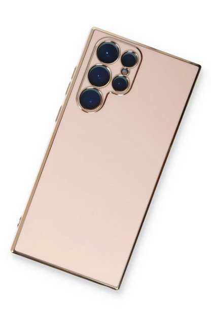 Newface Samsung Galaxy S22 Ultra Kılıf Volet Silikon - Pembe