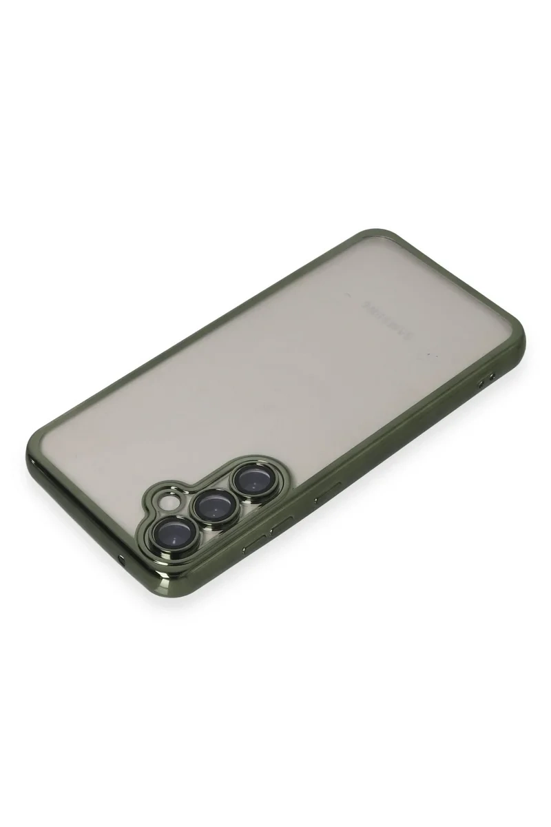Newface Samsung Galaxy S23 Fe Kılıf Razer Lensli Silikon - Yeşil