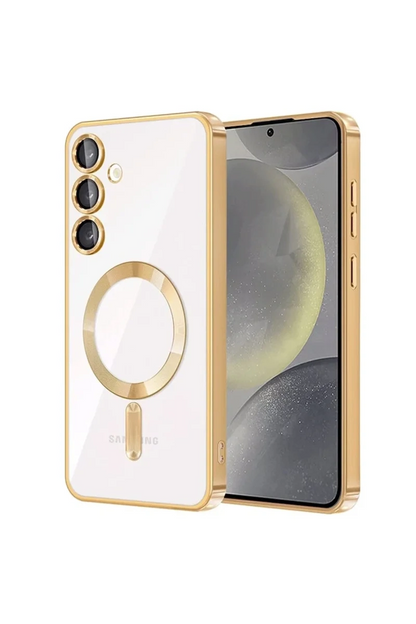 Newface Samsung Galaxy S24 Plus Kılıf Kross Magneticsafe Kapak - Gold