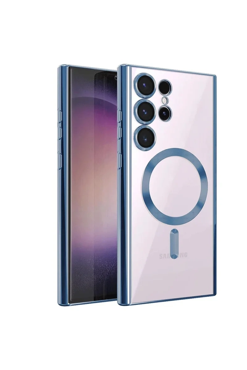 Newface Samsung Galaxy S24 Ultra Kılıf Kross Magneticsafe Kapak - Sierra Blue