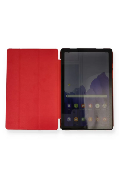 Newface Samsung Galaxy T970 Tab S7 Plus 12.4 Kılıf Tablet Smart Kılıf - Kırmızı