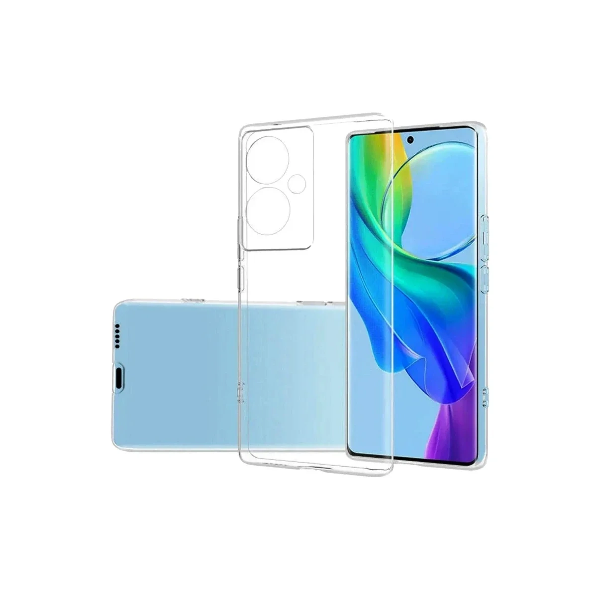 Newface Vivo V29 Lite Kılıf Lüx Şeffaf Silikon