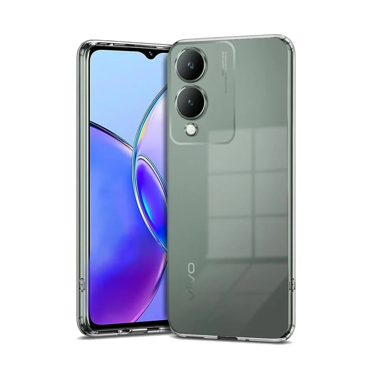 Newface Vivo Y17s Kılıf Lüx Şeffaf Silikon