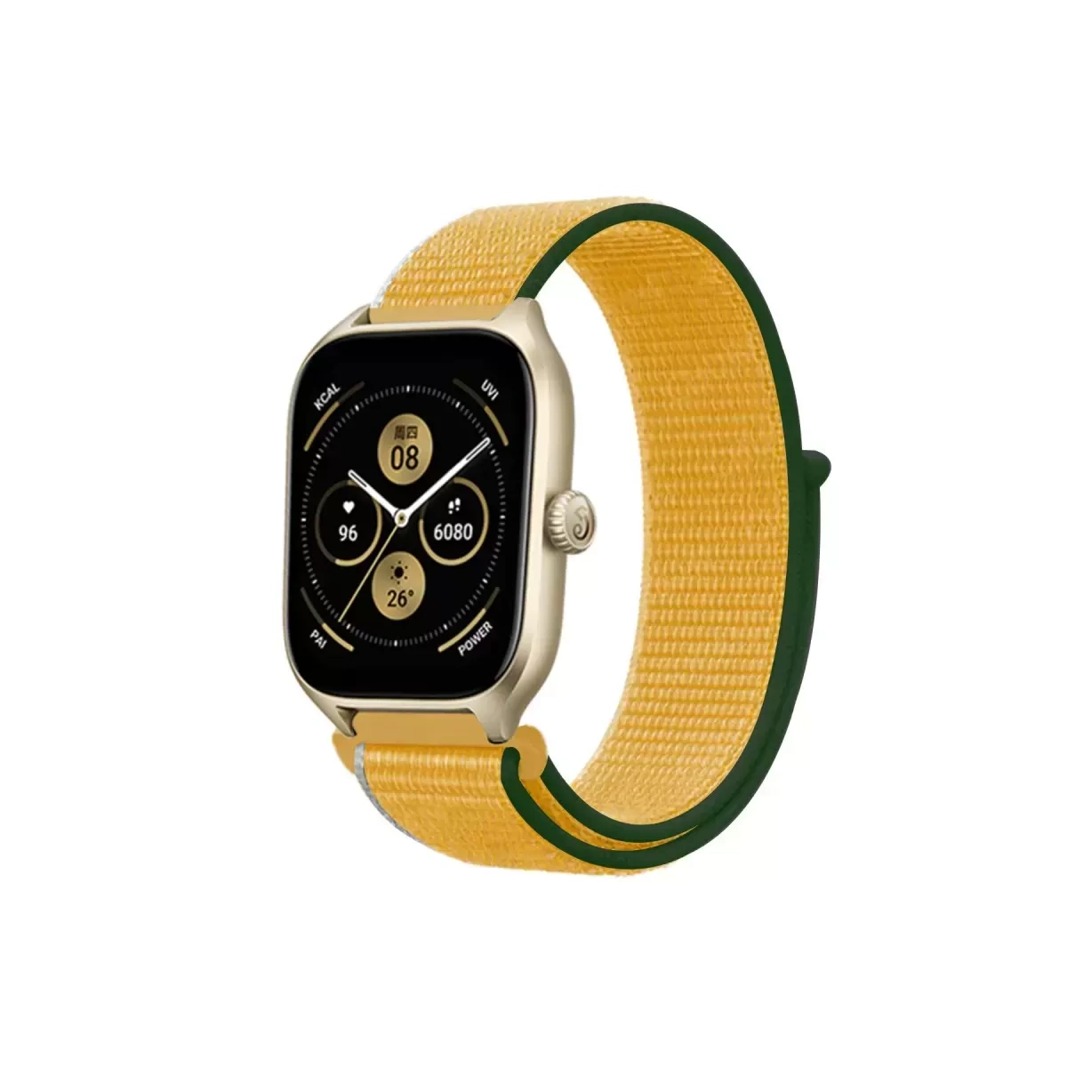 Newface Watch 22mm Hasırlı Cırtcırtlı Kordon - Sarı