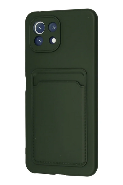 Newface Xiaomi Mi 11 Kılıf Kelvin Kartvizitli Silikon - Koyu Yeşil