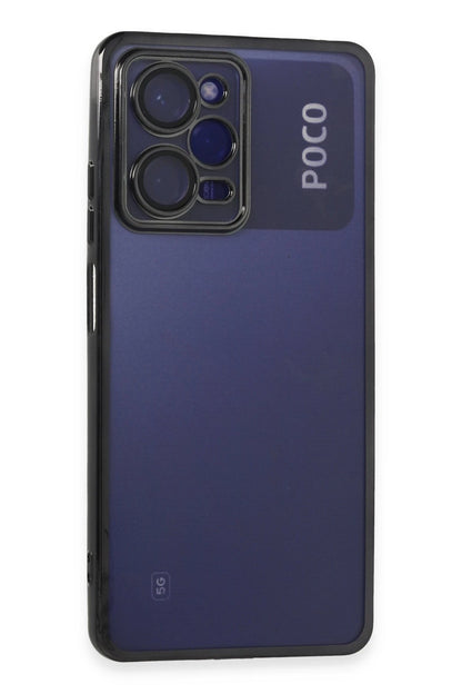 Newface Xiaomi Poco X5 Pro 5G Kılıf Razer Lensli Silikon - Siyah
