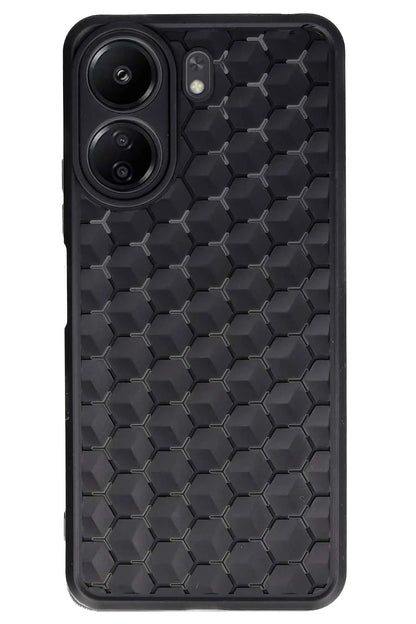 Newface Xiaomi Redmi 13C Kılıf Petek Silikon Kapak - Siyah