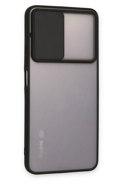 Newface Xiaomi Redmi Note 11T Kılıf Palm Buzlu Kamera Sürgülü Silikon - Siyah