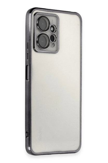 Newface Xiaomi Redmi Note 12 4G Kılıf Razer Lensli Silikon - Siyah
