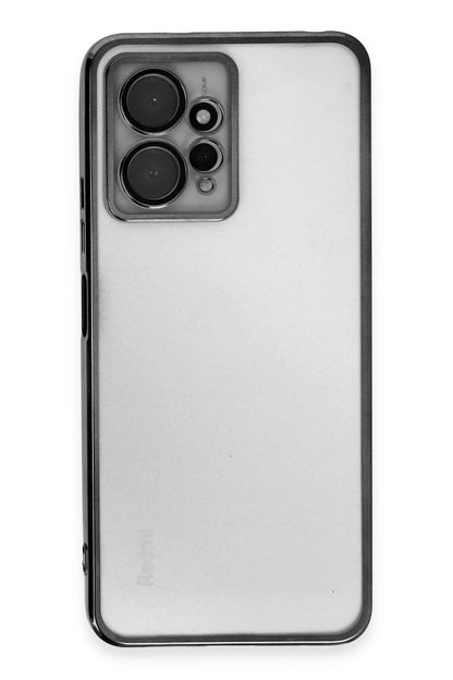 Newface Xiaomi Redmi Note 12 4G Kılıf Razer Lensli Silikon - Siyah