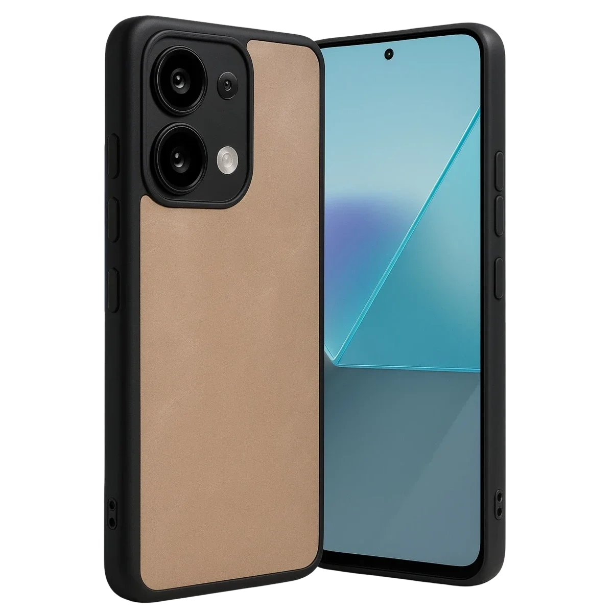 Newface Xiaomi Redmi Note 13 4g Kılıf Aras Deri Kapak - Pudra