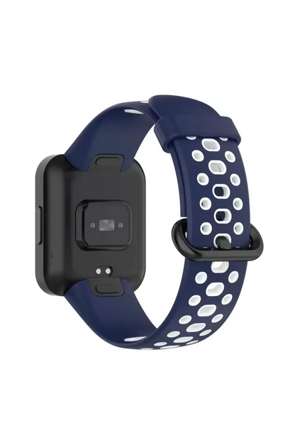Newface Xiaomi Redmi Watch 2 Spor Delikli Kordon - Lacivert-beyaz
