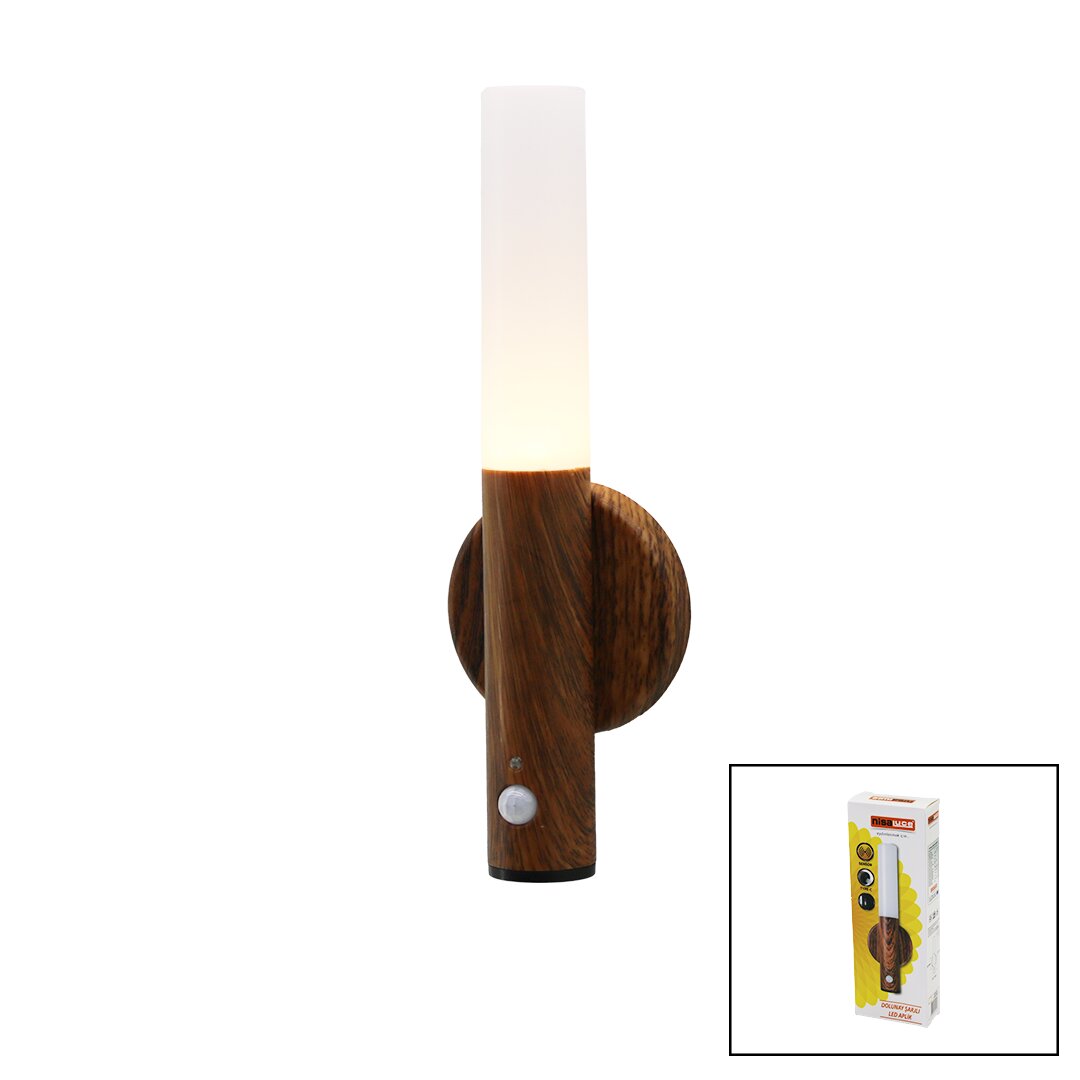NİSALUCE EAMP-098/1 SENSÖRLÜ=1-3MT TYPE-C ŞARJLI GÜNIŞIĞI LED DOLUNAY LED APLİK LAMBA 1W (5643)