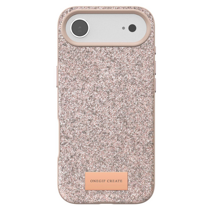 Onegif Apple İphone 17 Air Bright Simli Kapak - Pembe